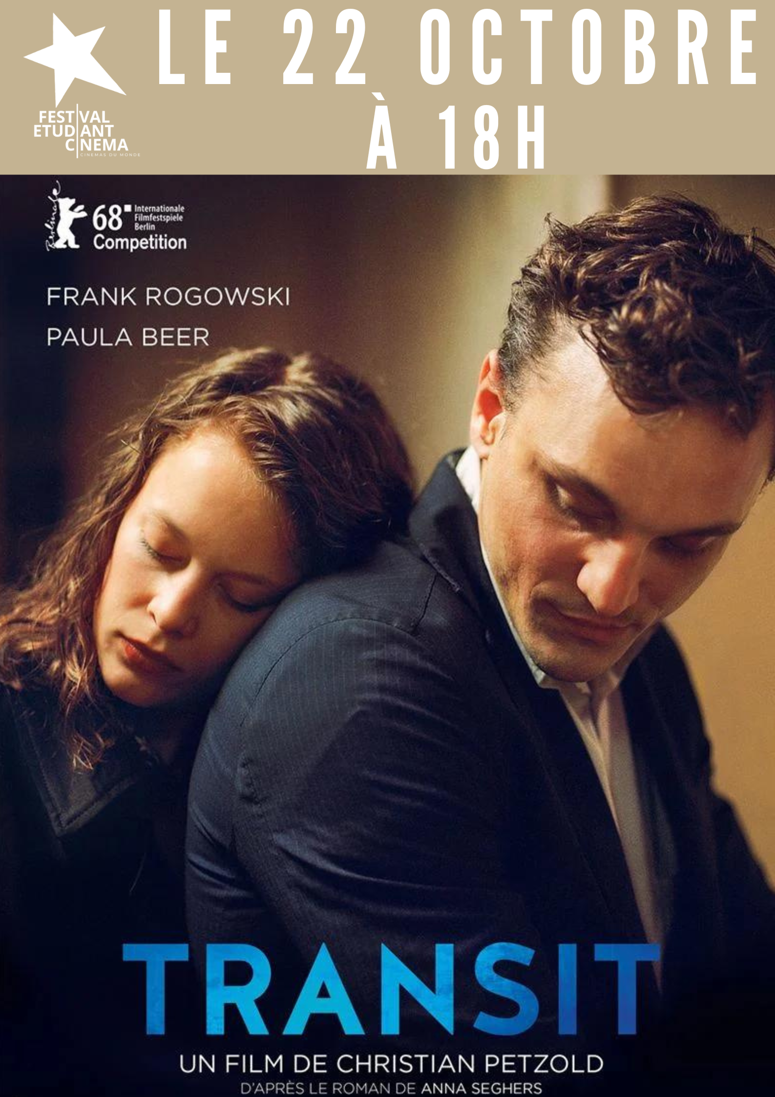 22 octobre à 18h : Ciné-débat sur TRANSIT de Christian Petzold - Festival Étudiant Cinéma