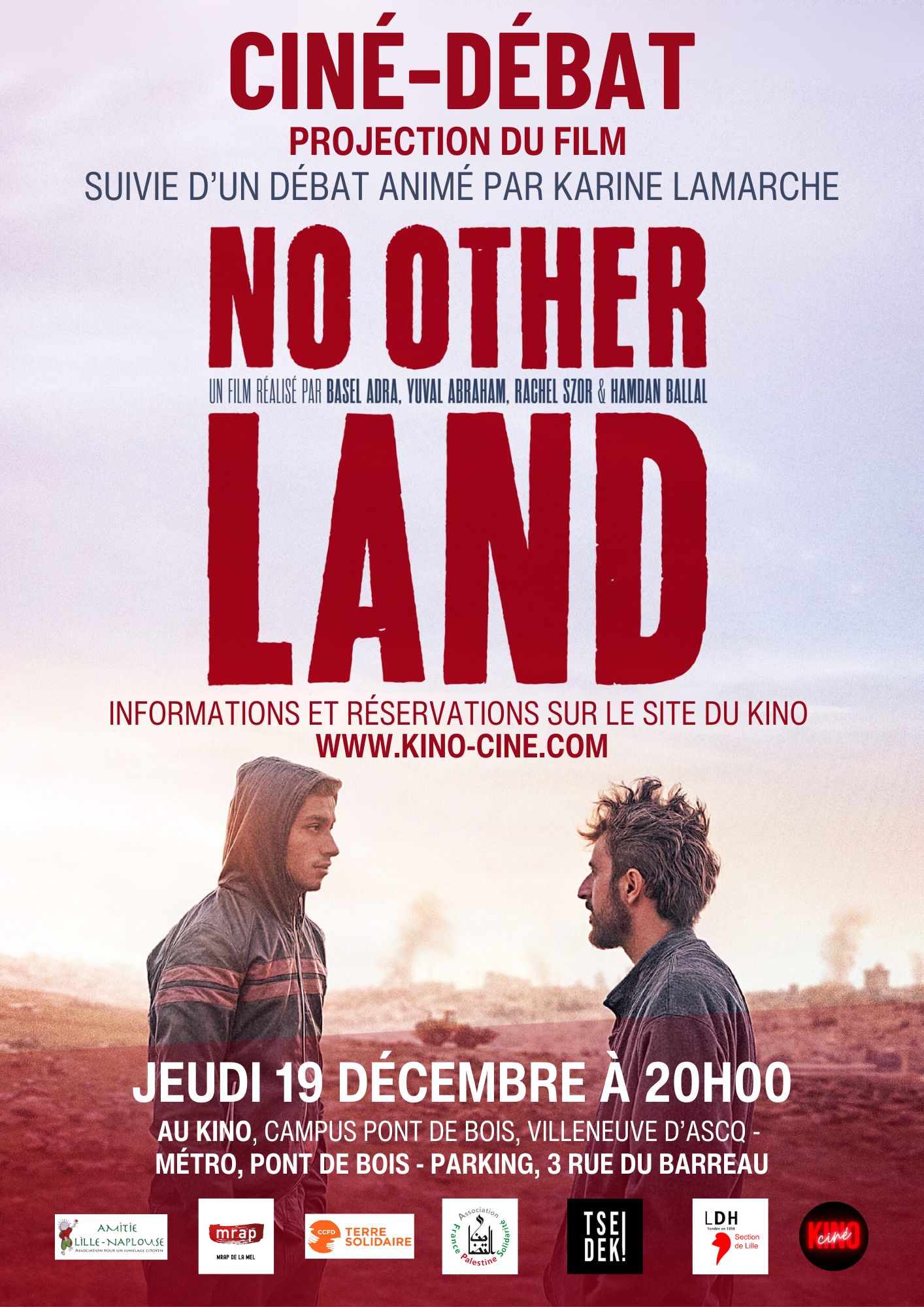 Ciné-débat sur NO OTHER LAND - le 19 décembre... Le 19 déc 2024