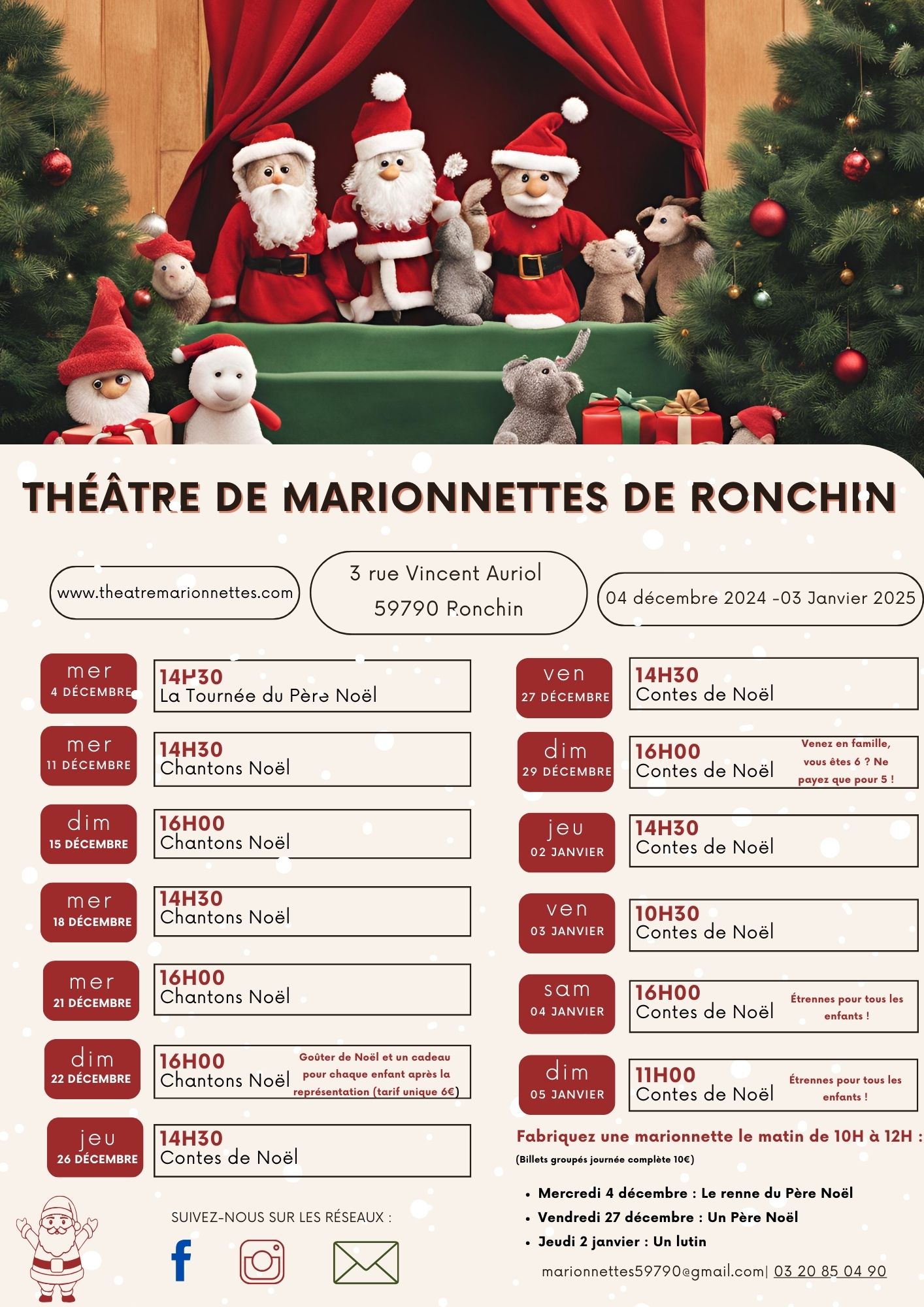 Programmation Noël Du 4/12/2024 au 5/1/2025