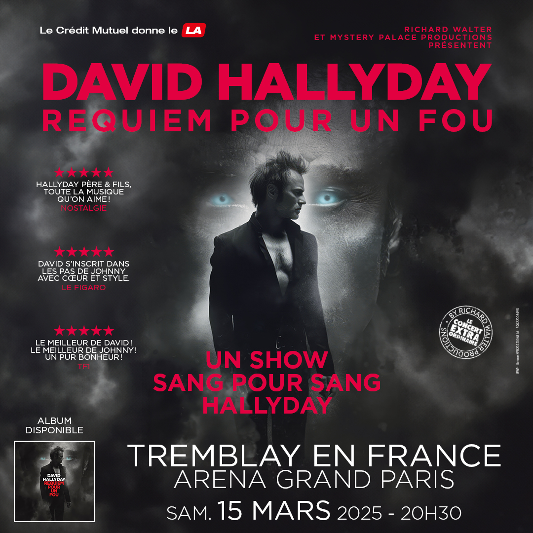 David Hallyday  REQUIEM POUR UN FOU Le 15 mars 2025