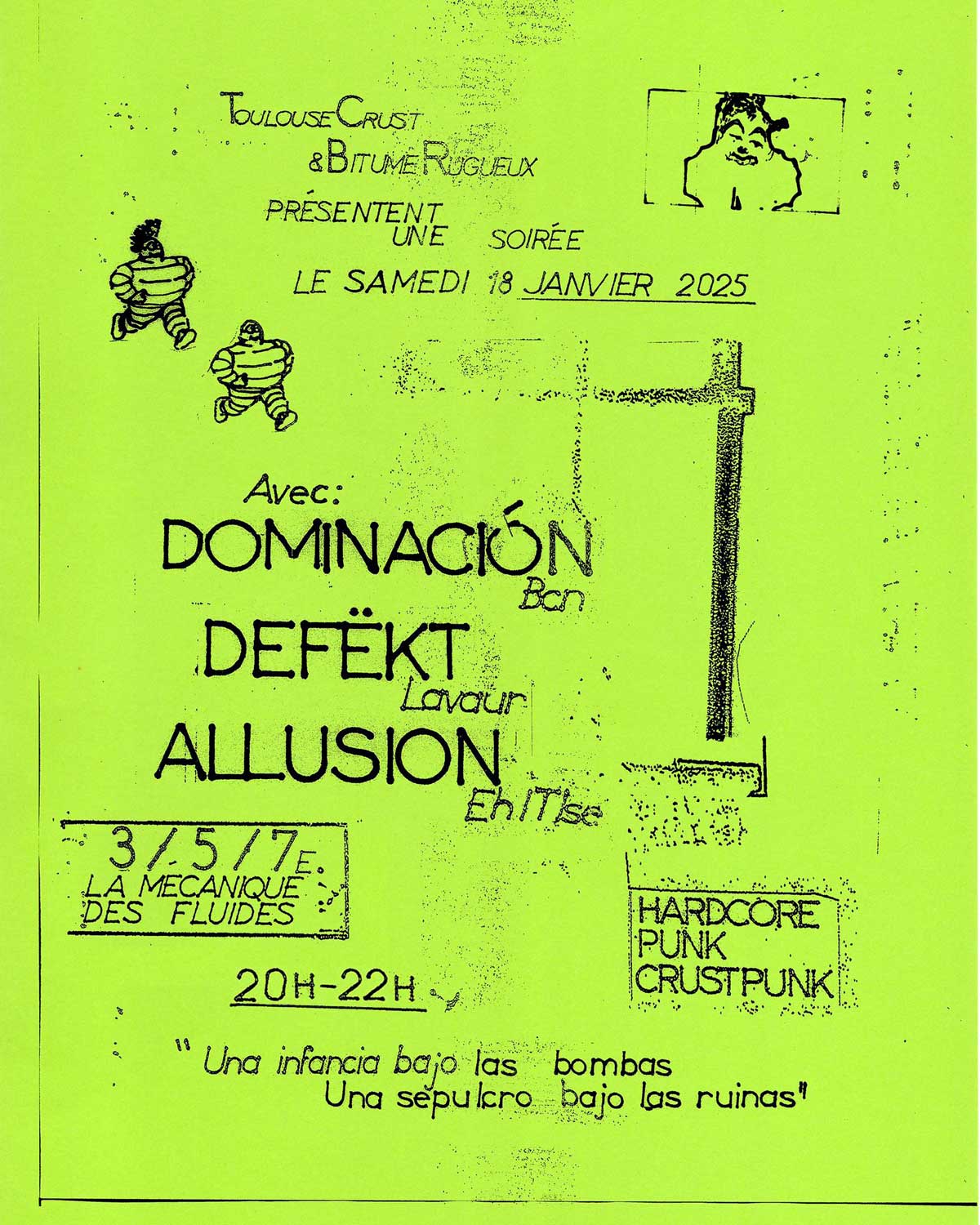 concert avec DOMINACIÓN (barcelone - Dbeat raw punk) +... Le 18 janv 2025