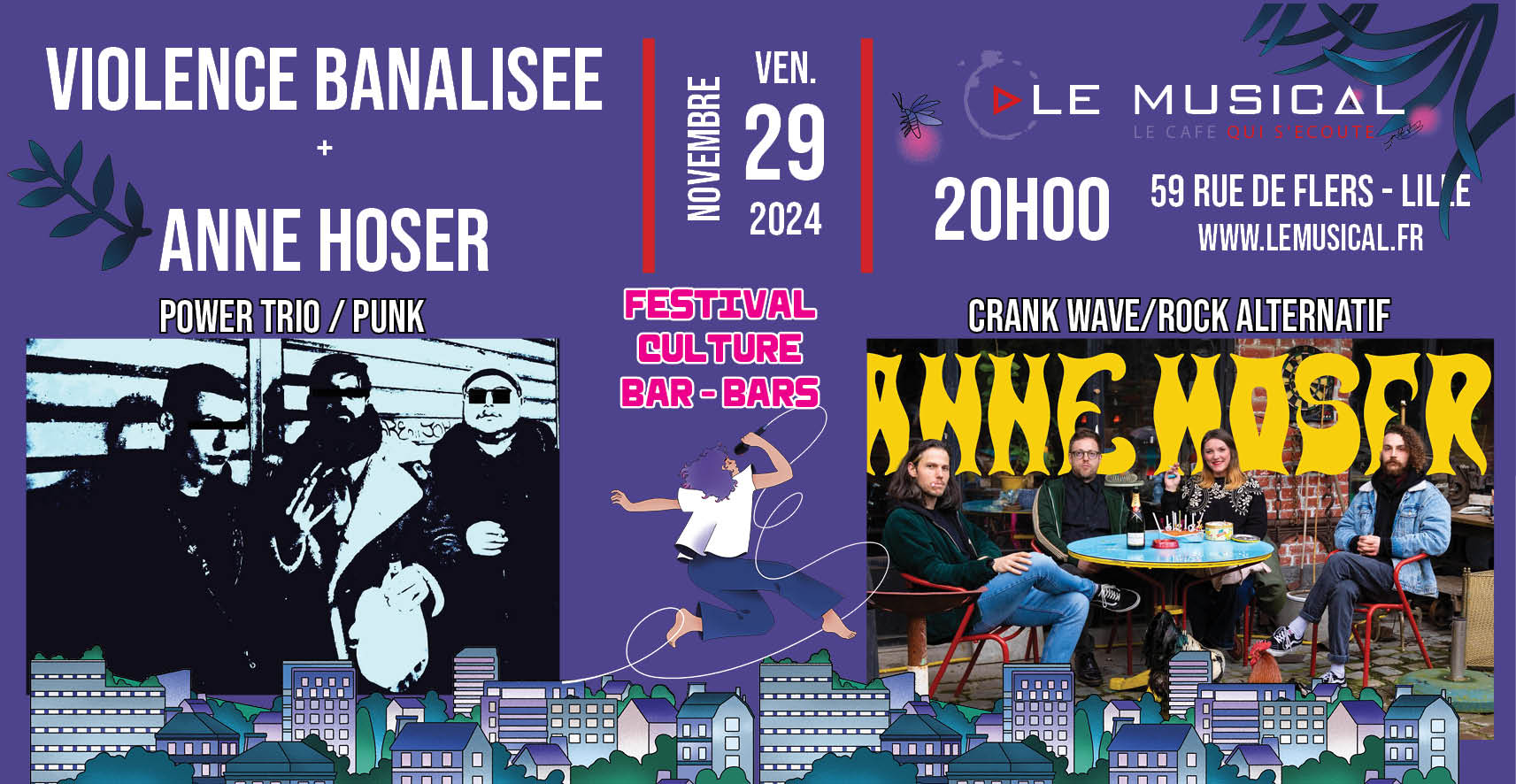 Fest culture bar bars: Live: Violence banalisée (power... Le 29 nov 2024