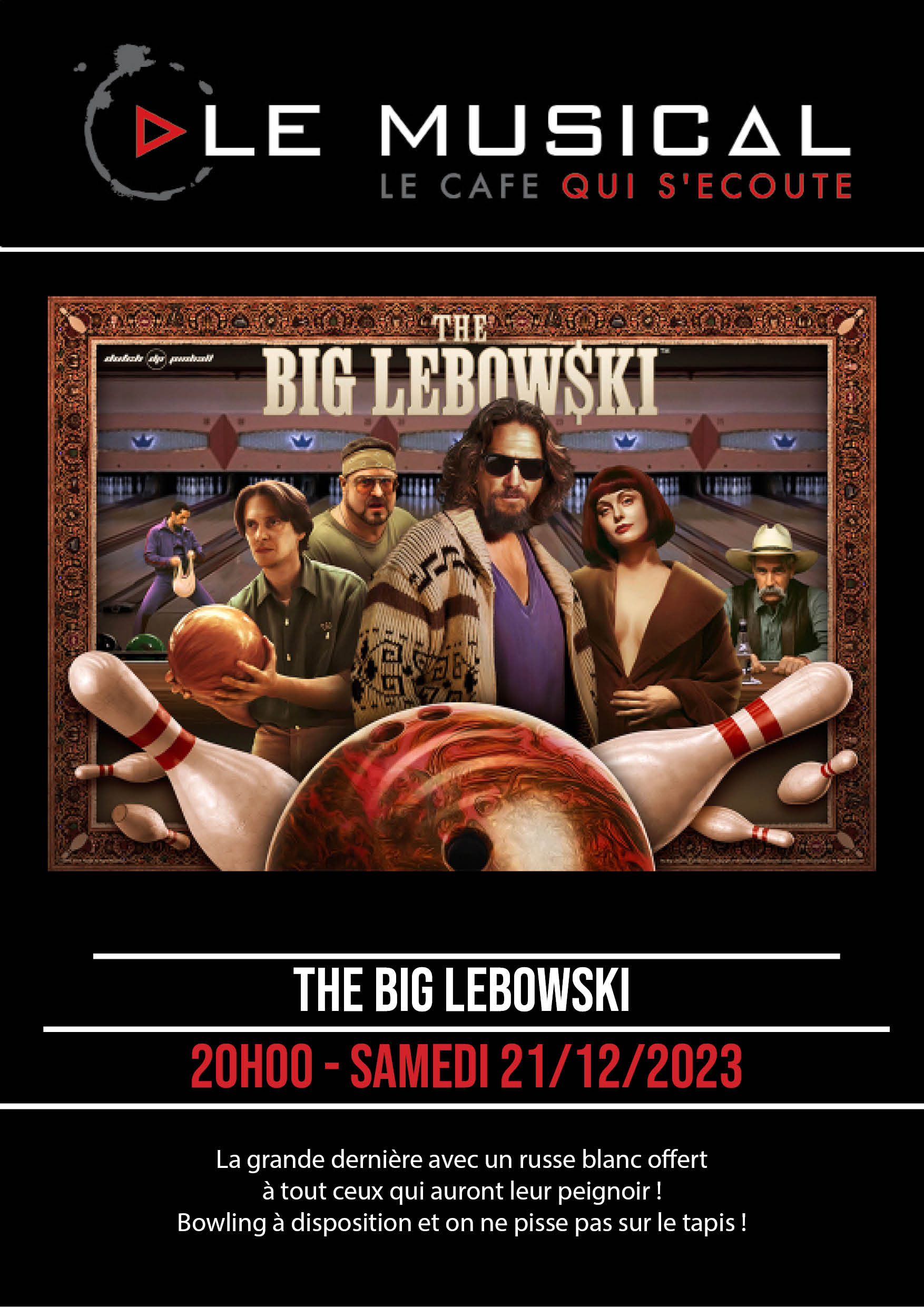 Soirée The big Lebowski Le 21 déc 2024