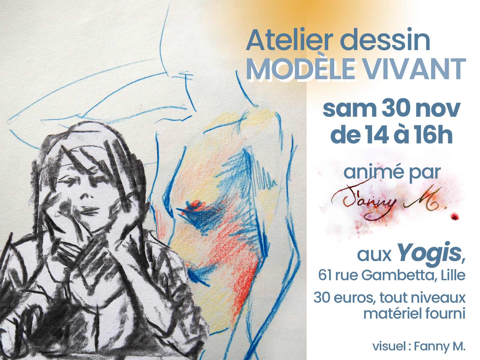 Atelier dessin de modèle vivant