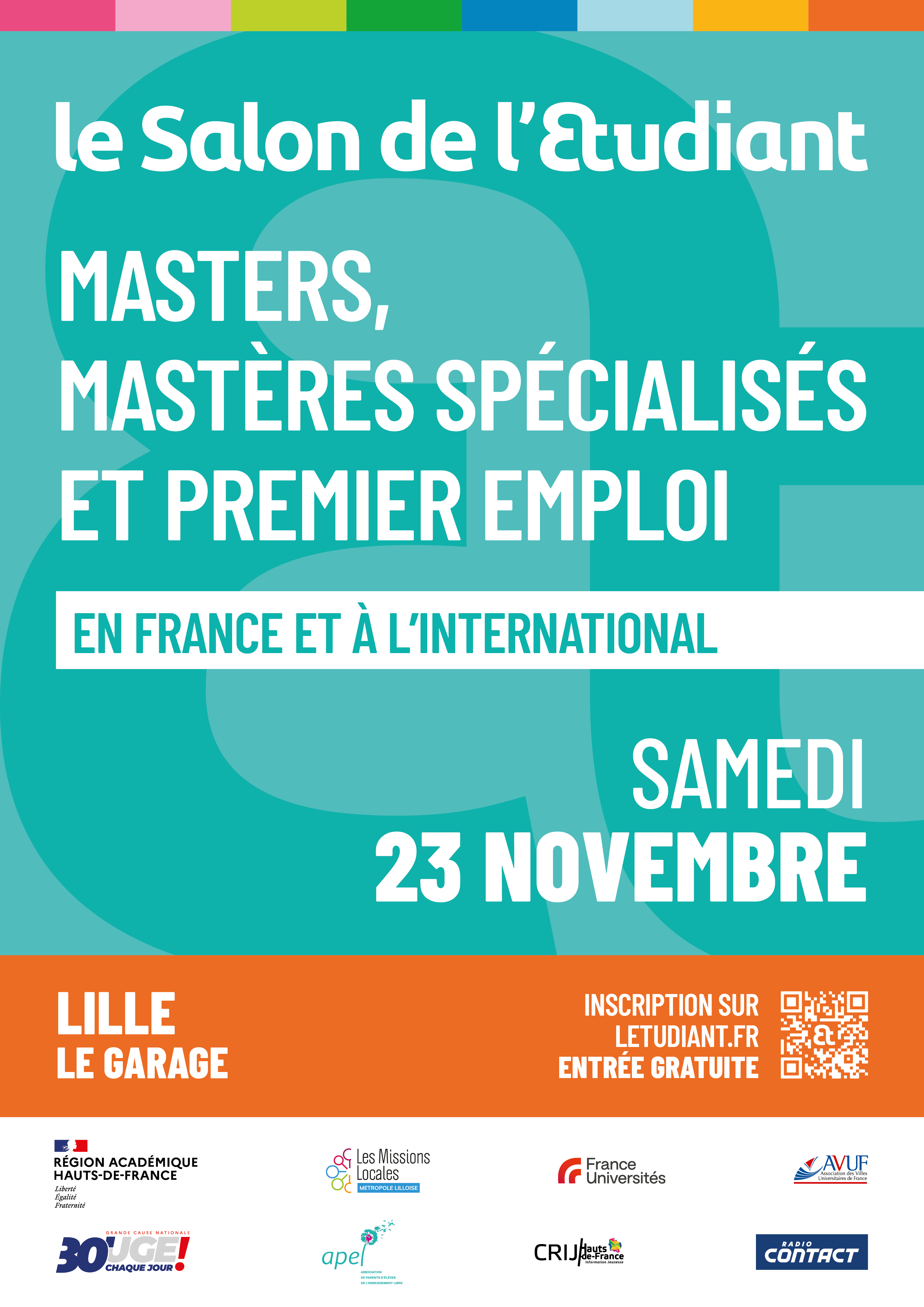 Le Salon masters, mastères spécialisés et... Le 23 nov 2024