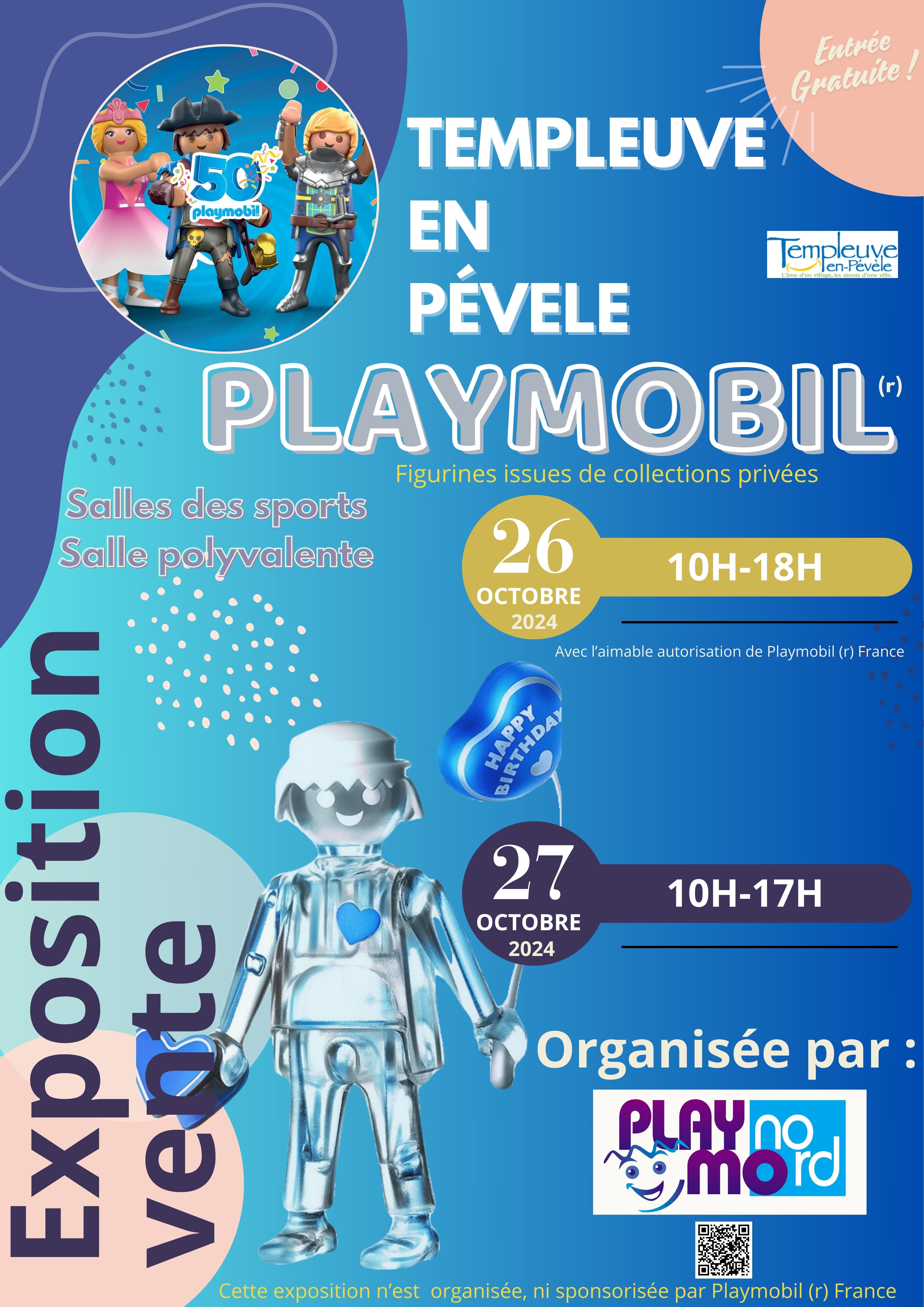 Exposition-Vente PLAYMOBIL (R) Du 26 au 27 oct 2024