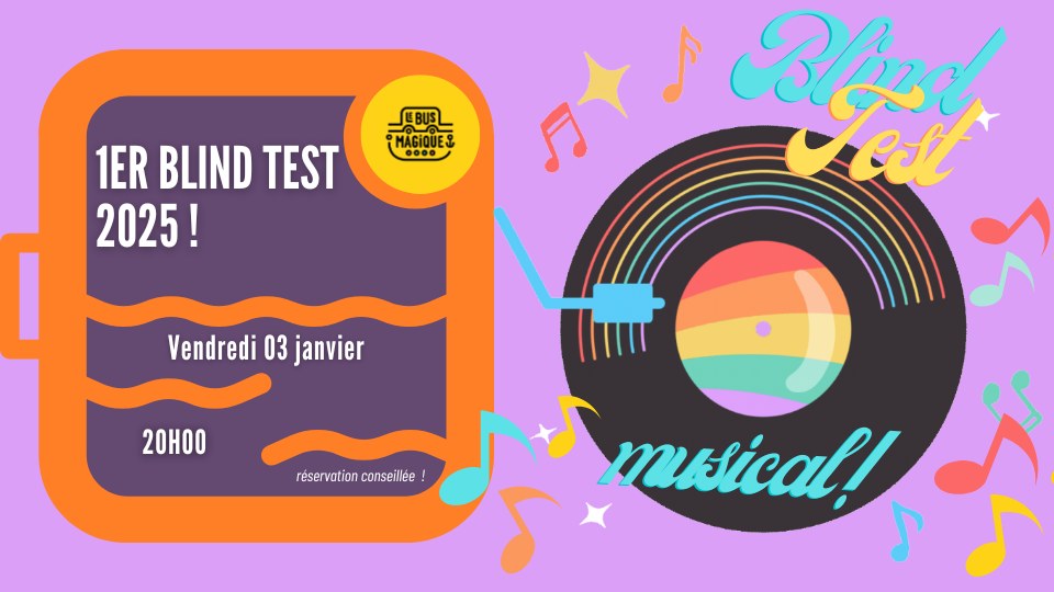 1er Blind Test de 2025 ! Le 3 janv 2025