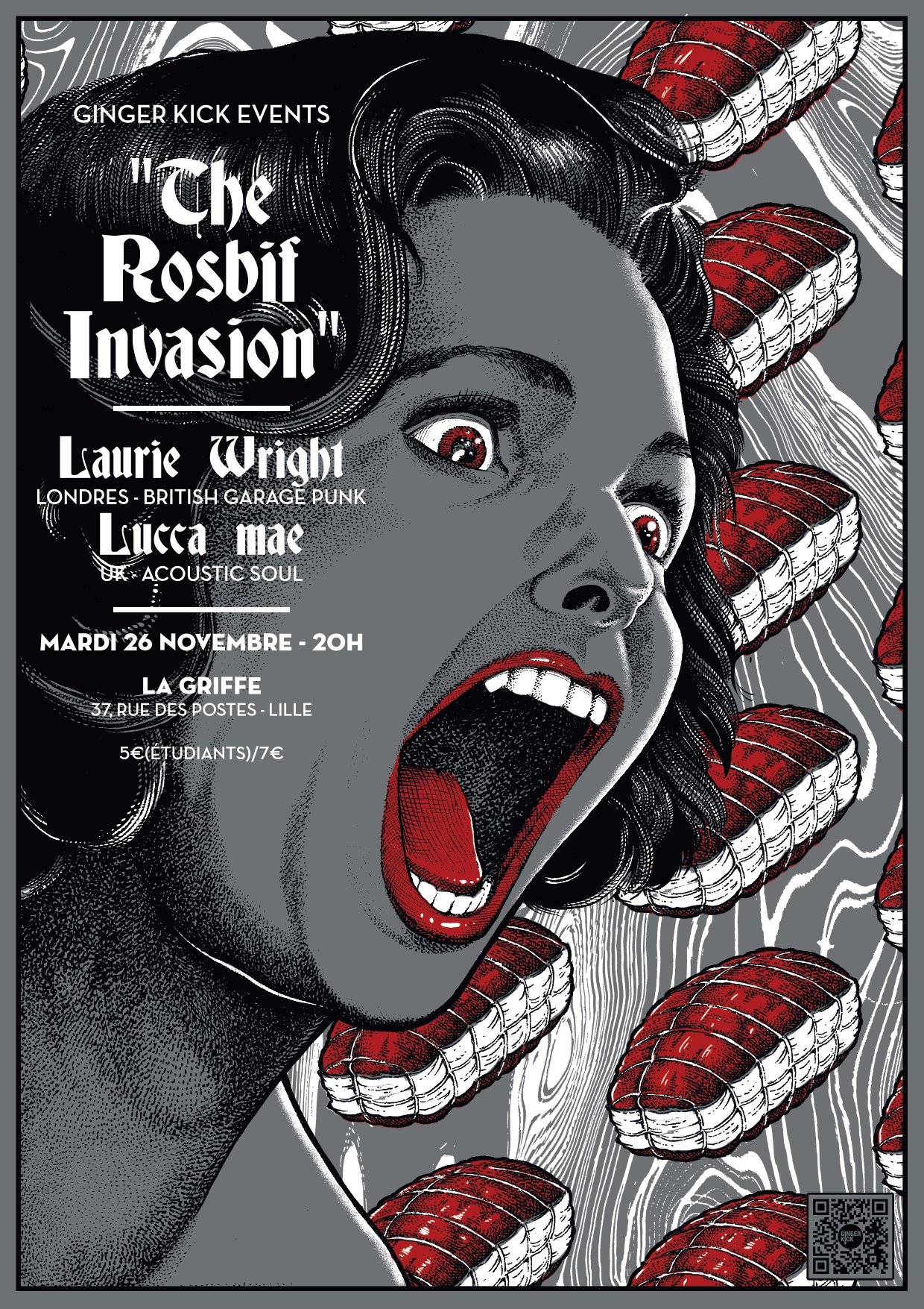 Concert GINGER KICK "The Rosbif Invasion" LAURIE WRIGHT + LUCCA... Le 26 nov 2024