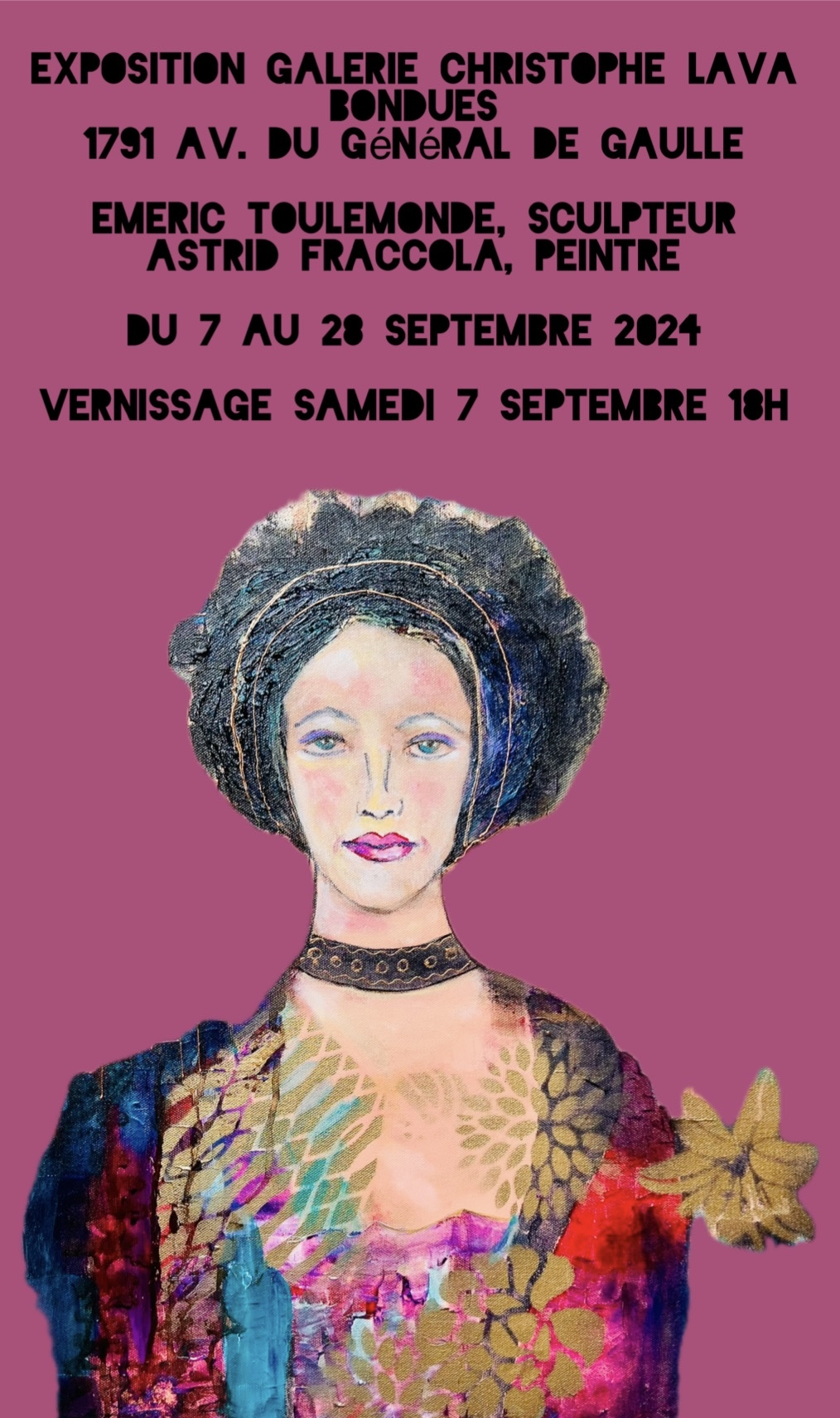 Exposition peintures sculptures Du 7 au 28 sept 2024