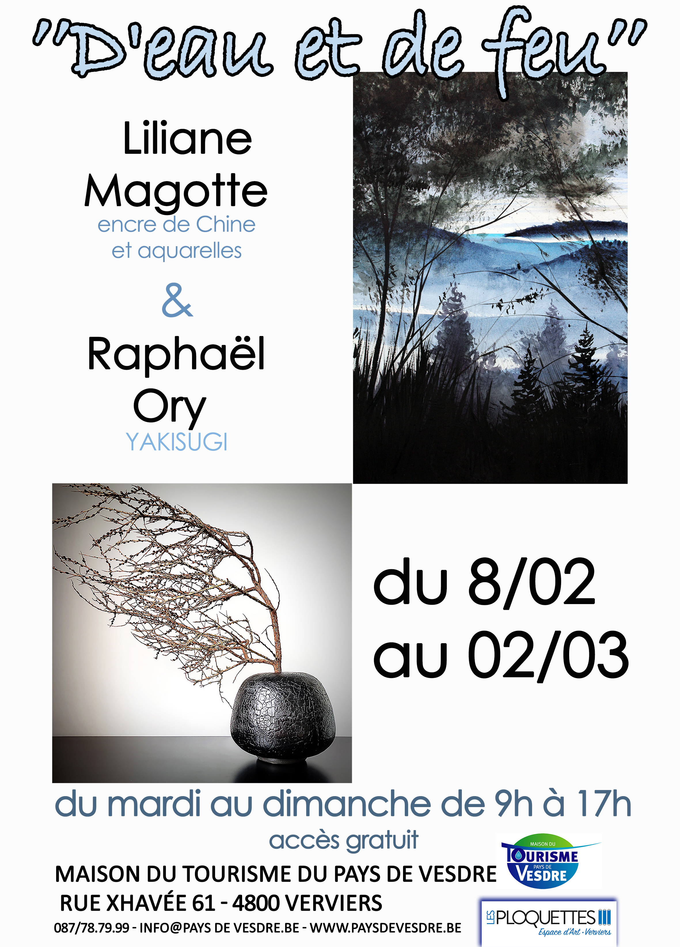 Exposition par Liliane Magotte et Raphaël Ory "D