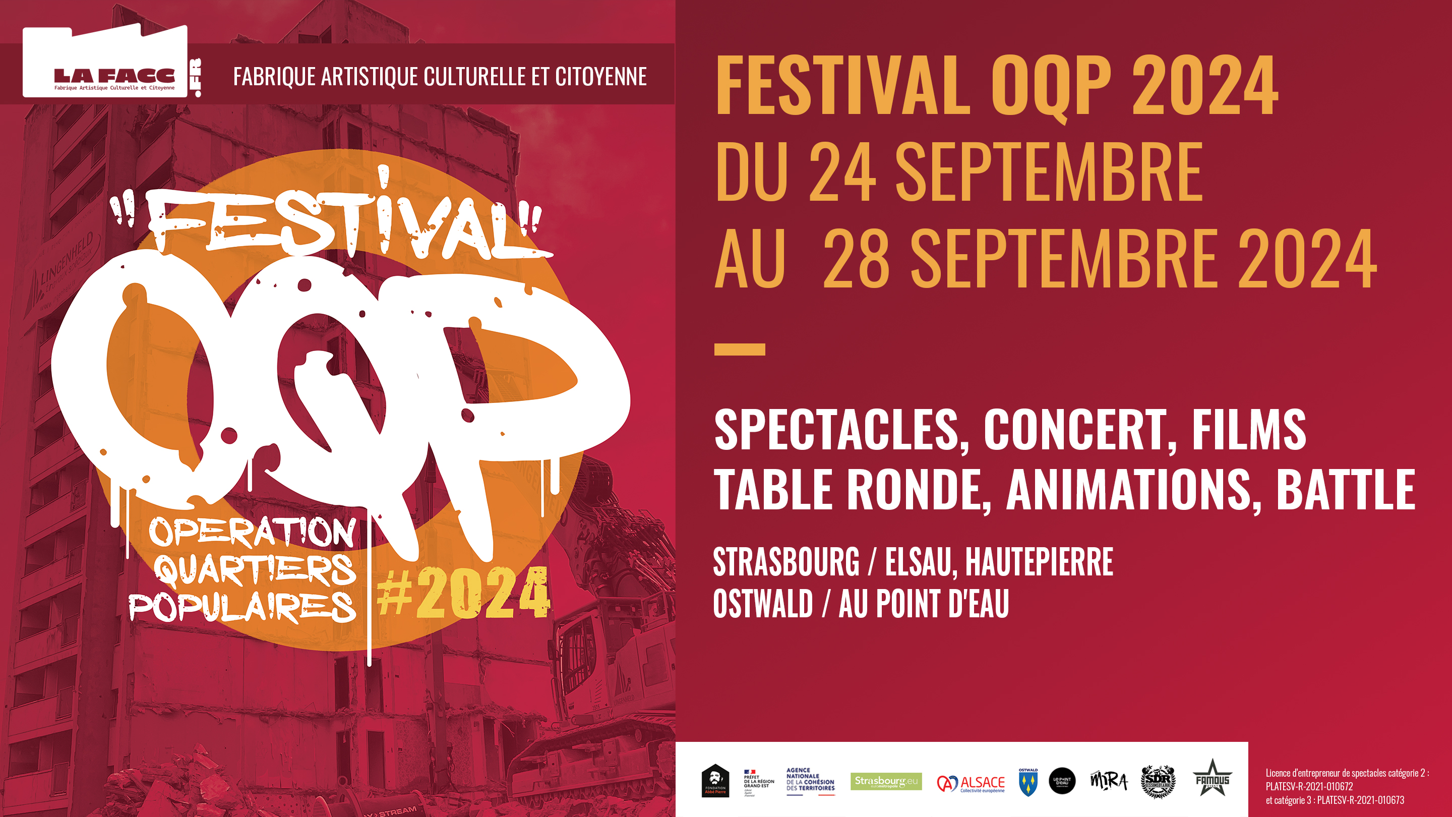 Festival OQP 2024 Du 24 au 28 sept 2024