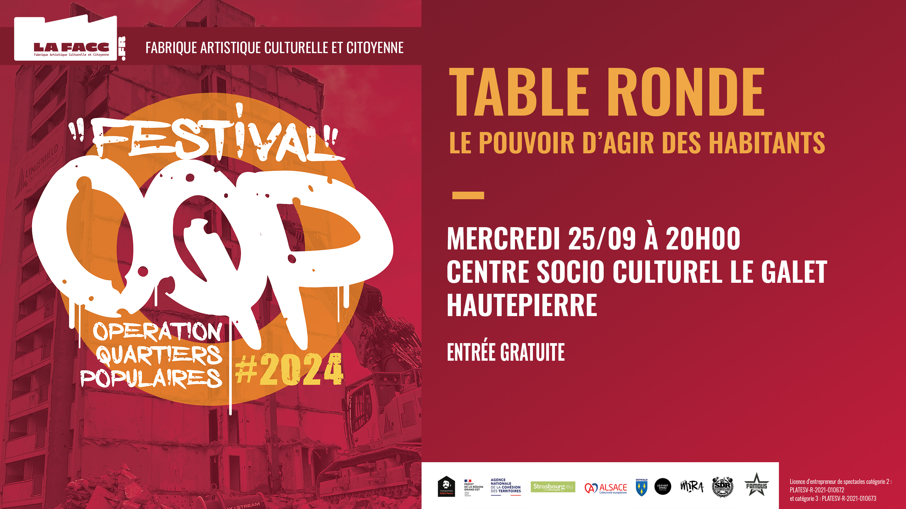 Festival OQP 2024 - Table ronde Le 25 sept 2024