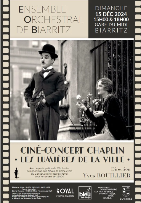 CINE CONCERT CHAPLIN LES LUMIERES DE LA VILLE Le 15 déc 2024