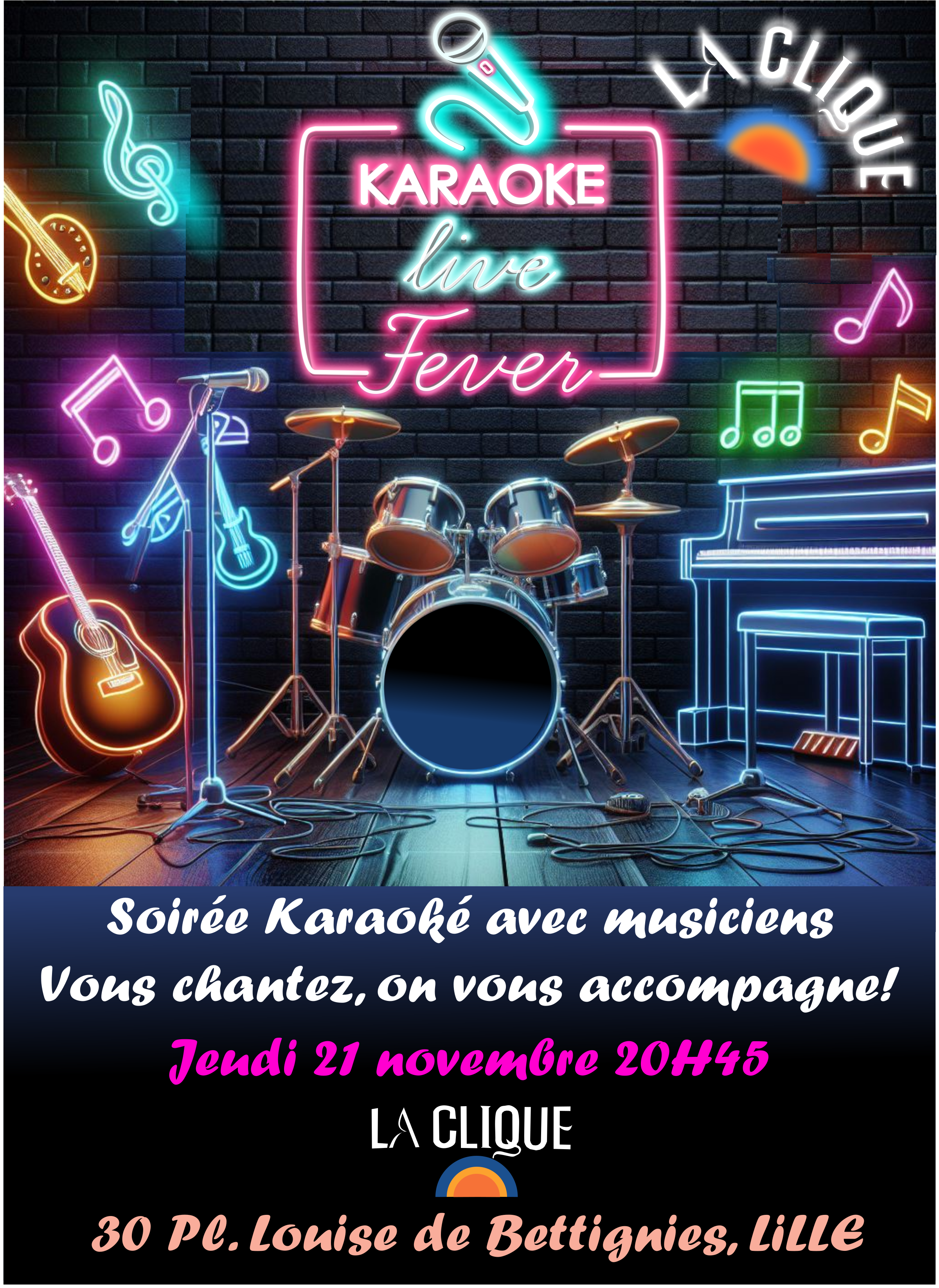 Animation/Concert Karaoké Live Le 21 nov 2024