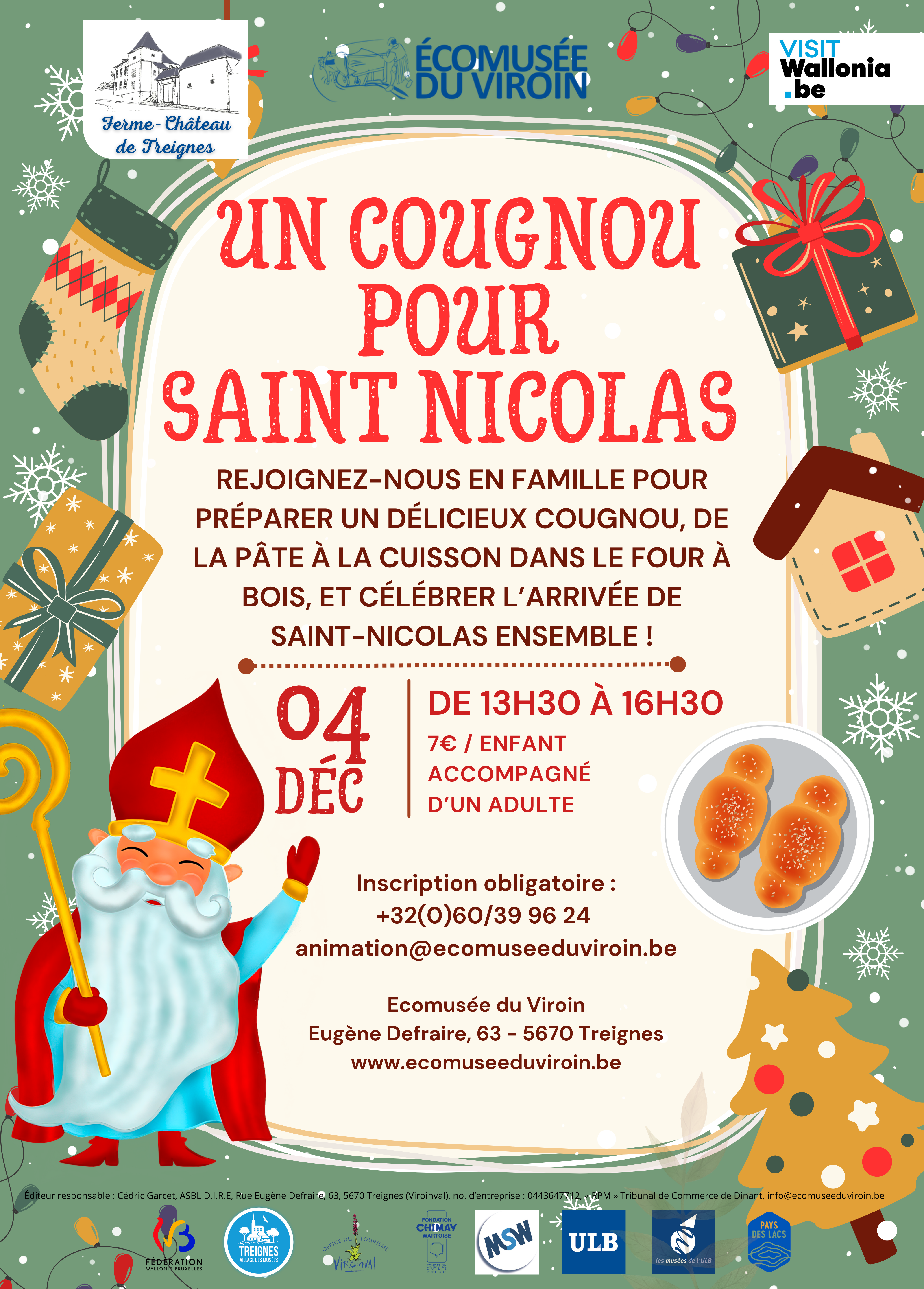 Un cougnou pour Saint-Nicolas Le 4 déc 2024