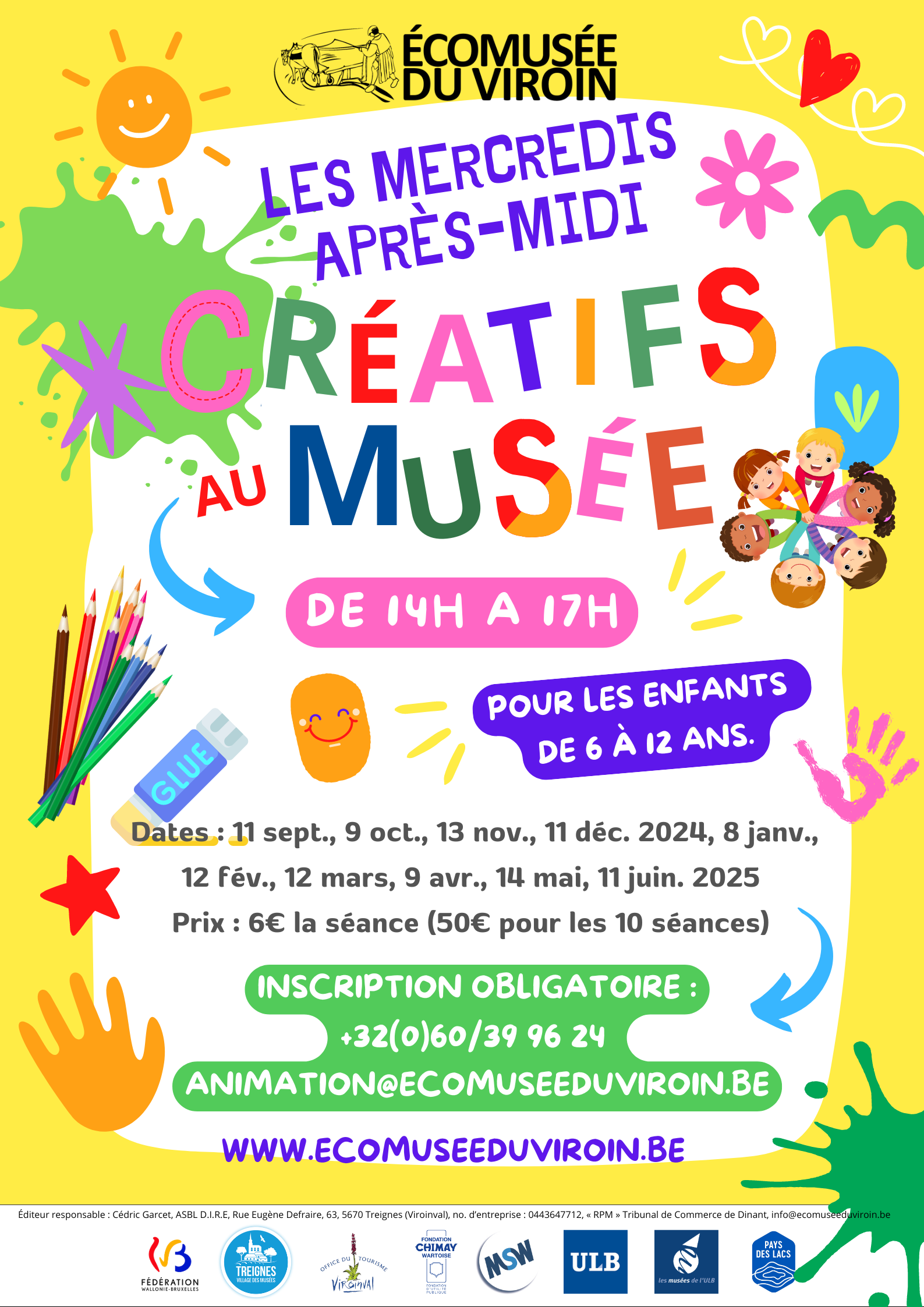 Les mercredis après-midi créatifs au musée Du 11/9/2024 au 11/6/2025