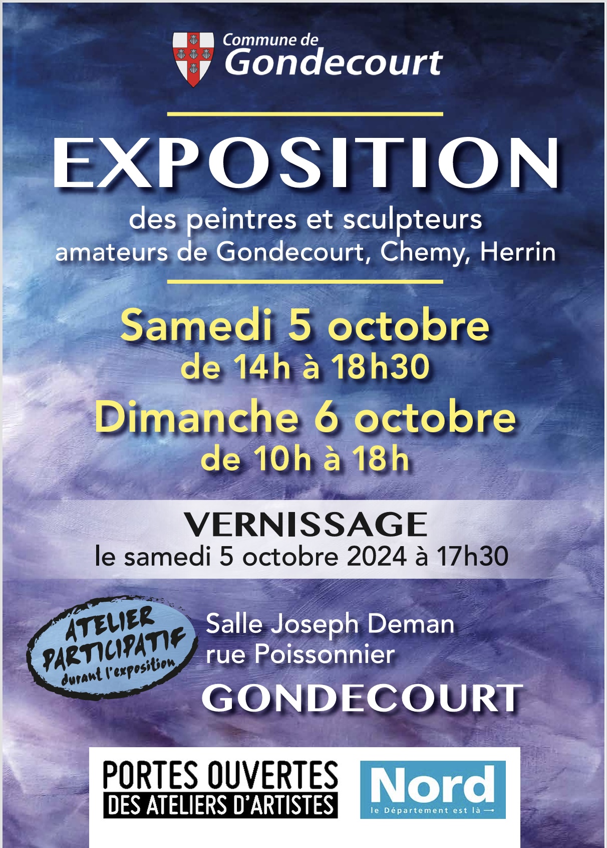 Exposition peinture Du 5 au 6 oct 2024