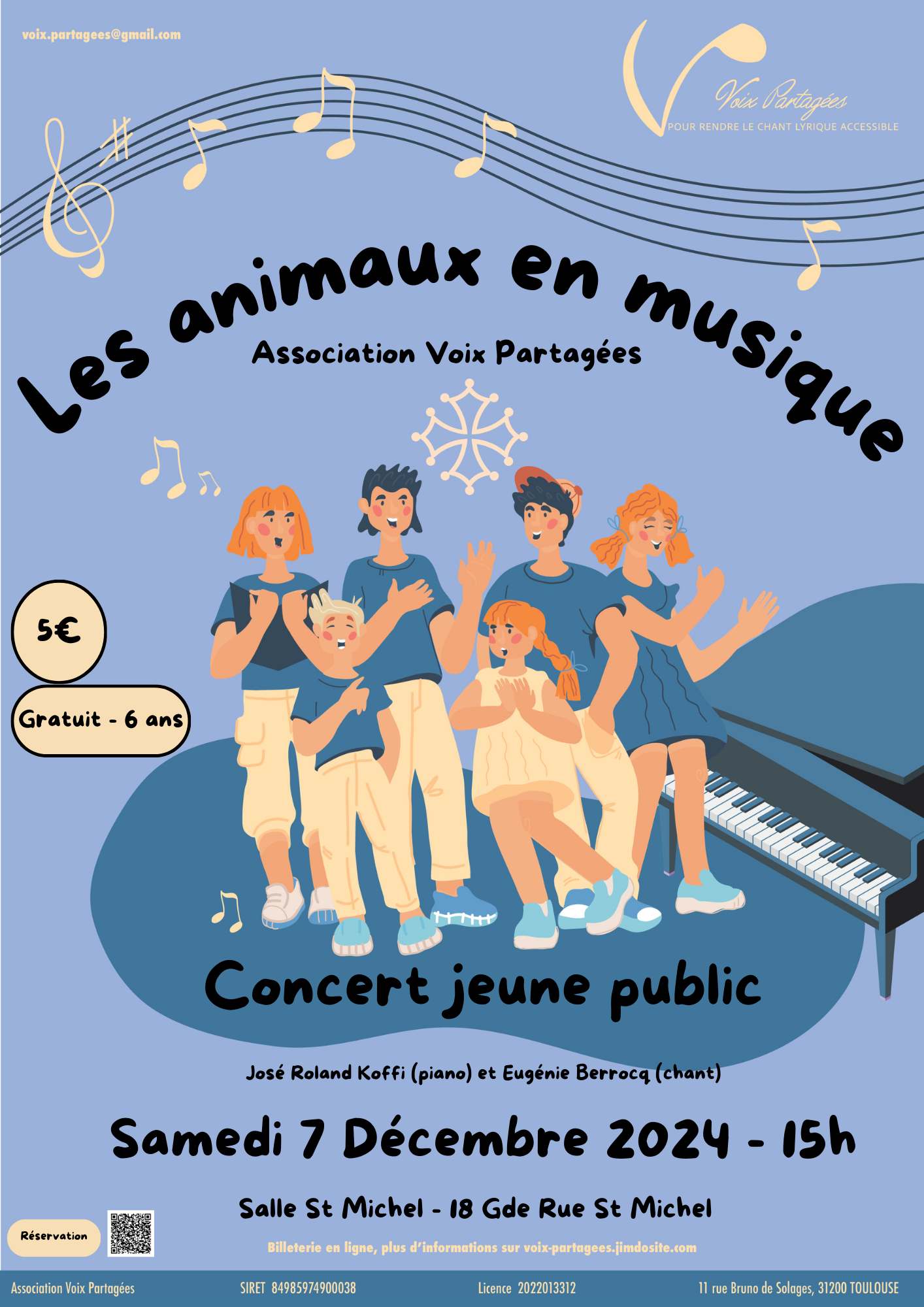 Les animaux en musique - Concert jeune public Le 7 déc 2024