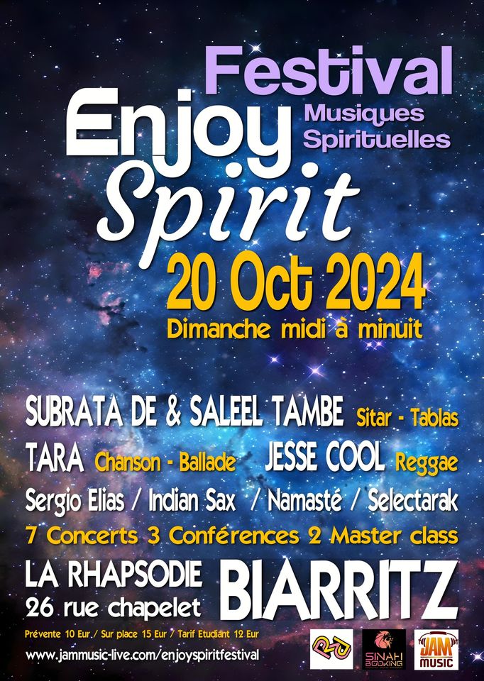 ENJOY SPIRIT FESTIVAL Du 20 au 21 oct 2024