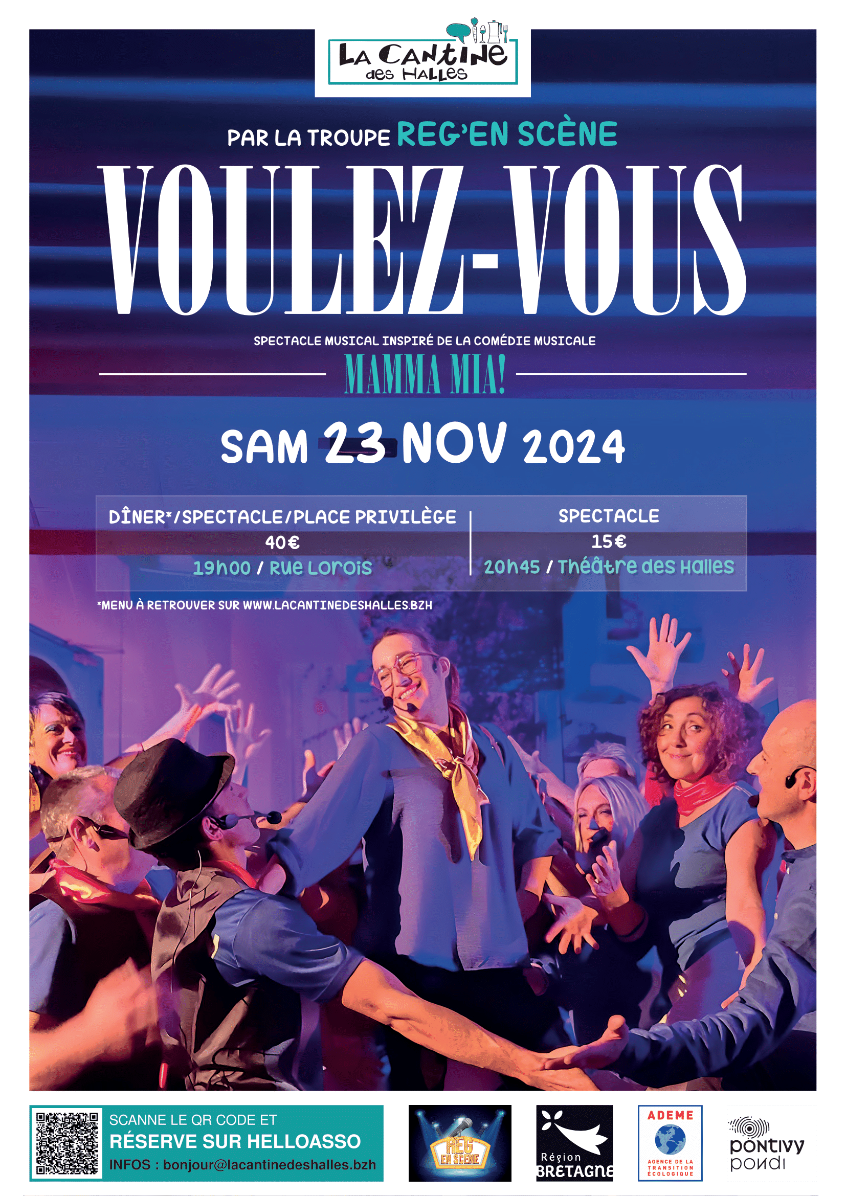 Spectacle musical « Voulez-vous ? » avec option dîner... Le 23 nov 2024