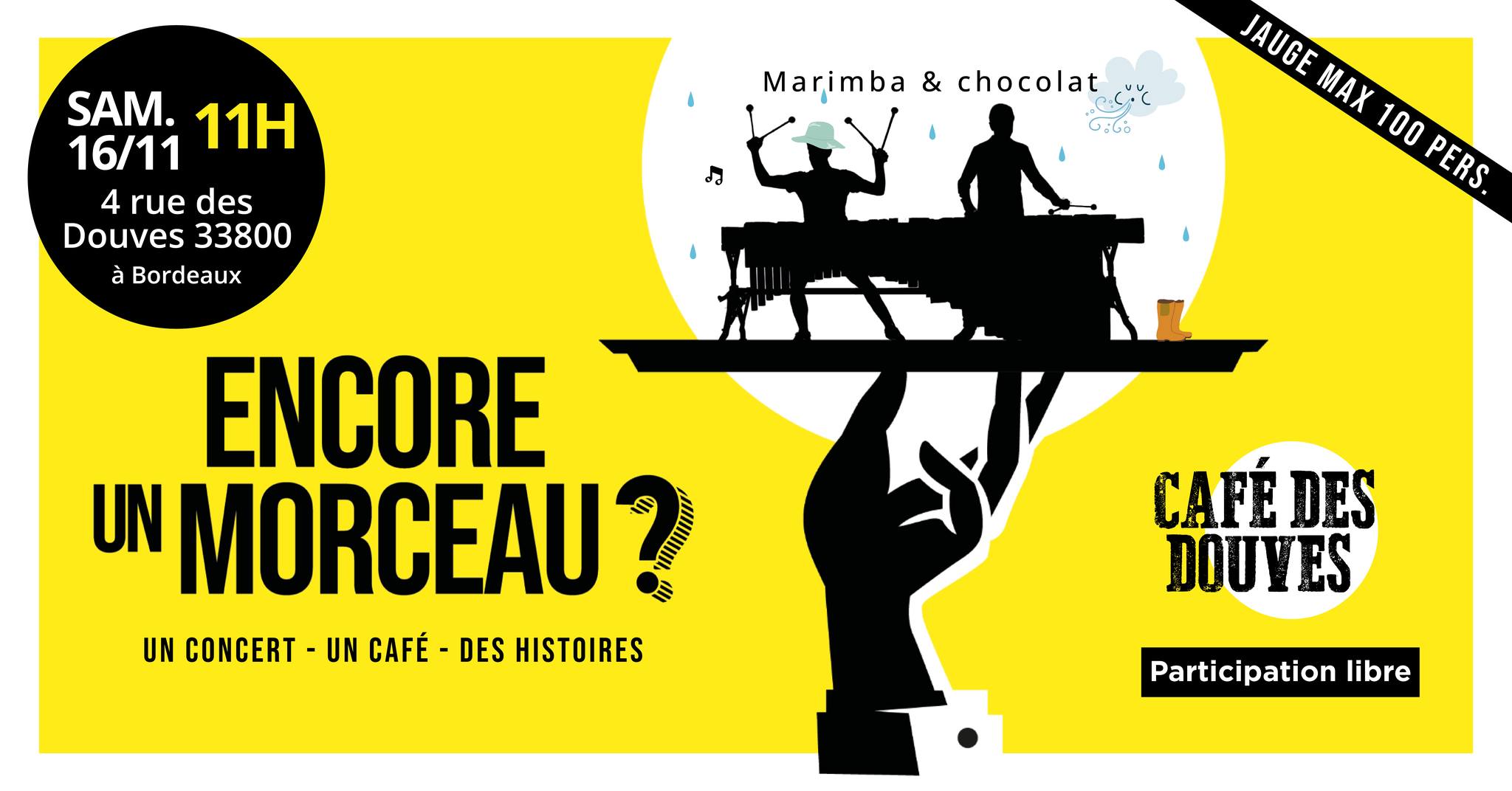 Concert : marimba & chocolat Le 16 nov 2024