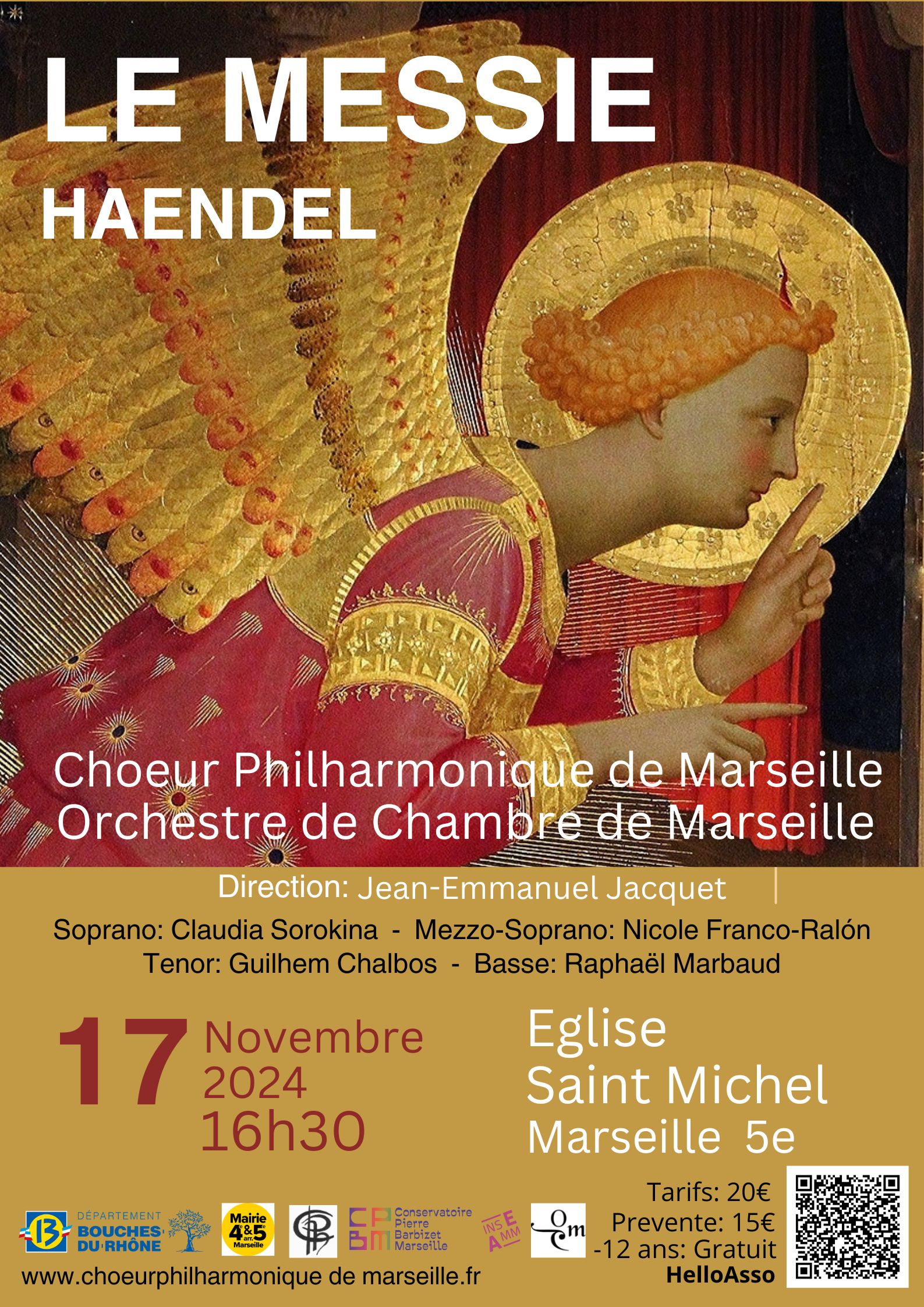 Concert du Chœur Philharmonique de Marseille- Haendel Le 17 nov 2024