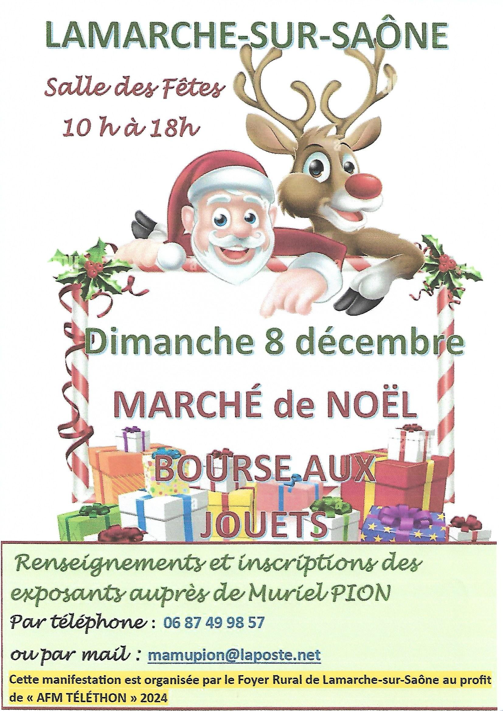 Marché de Noël et Bourse aux jouets au profit du... Le 8 déc 2024