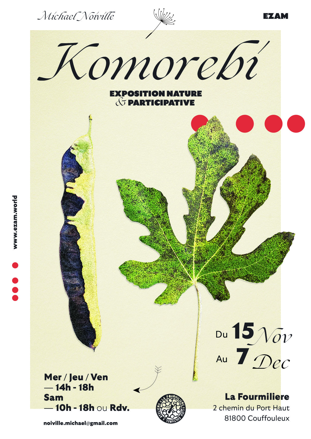 Komorebi - Une exposition nature & participative. Du 15 nov au 7 déc 2024