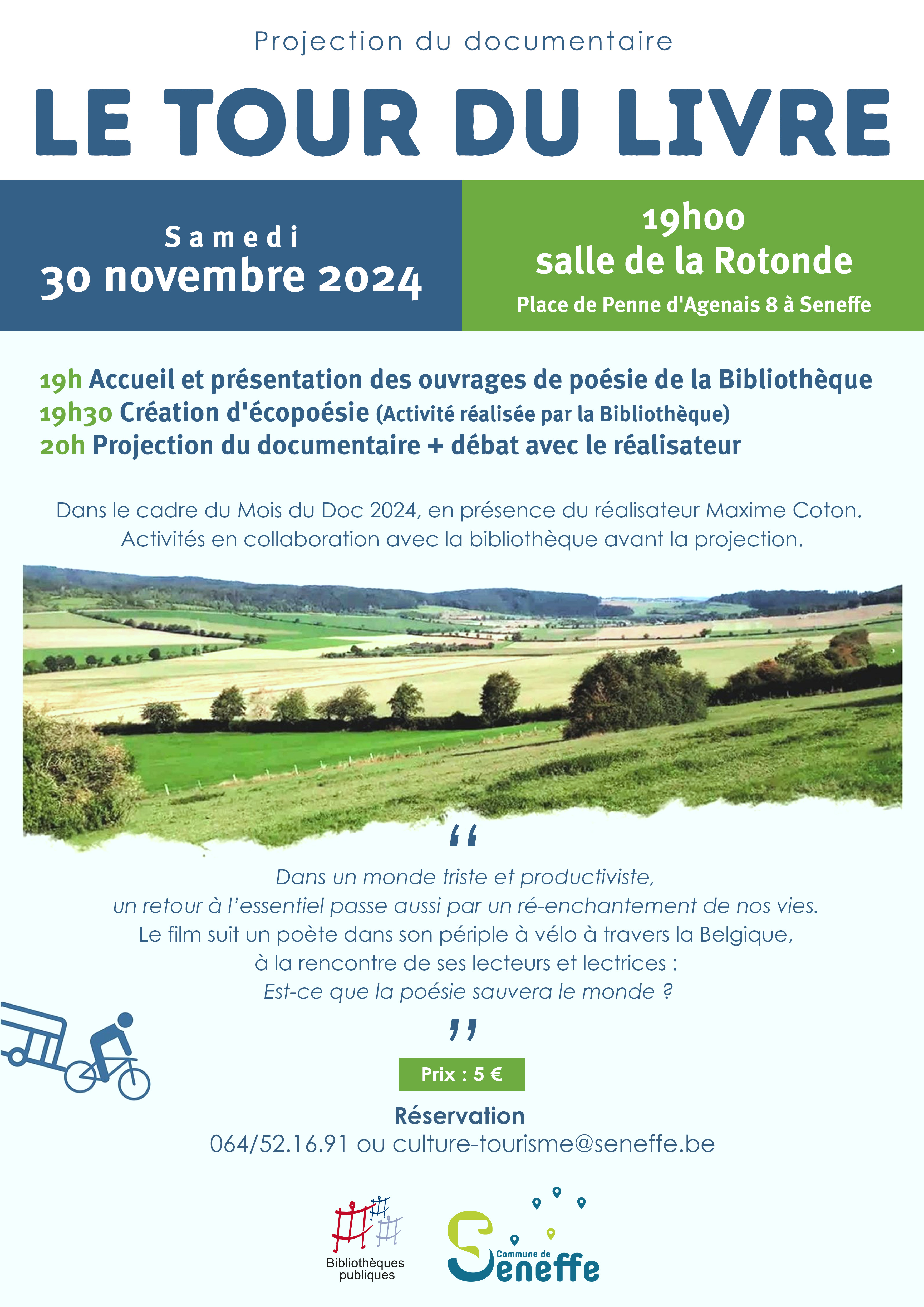 Ciné débat - Le tour du livre Le 30 nov 2024