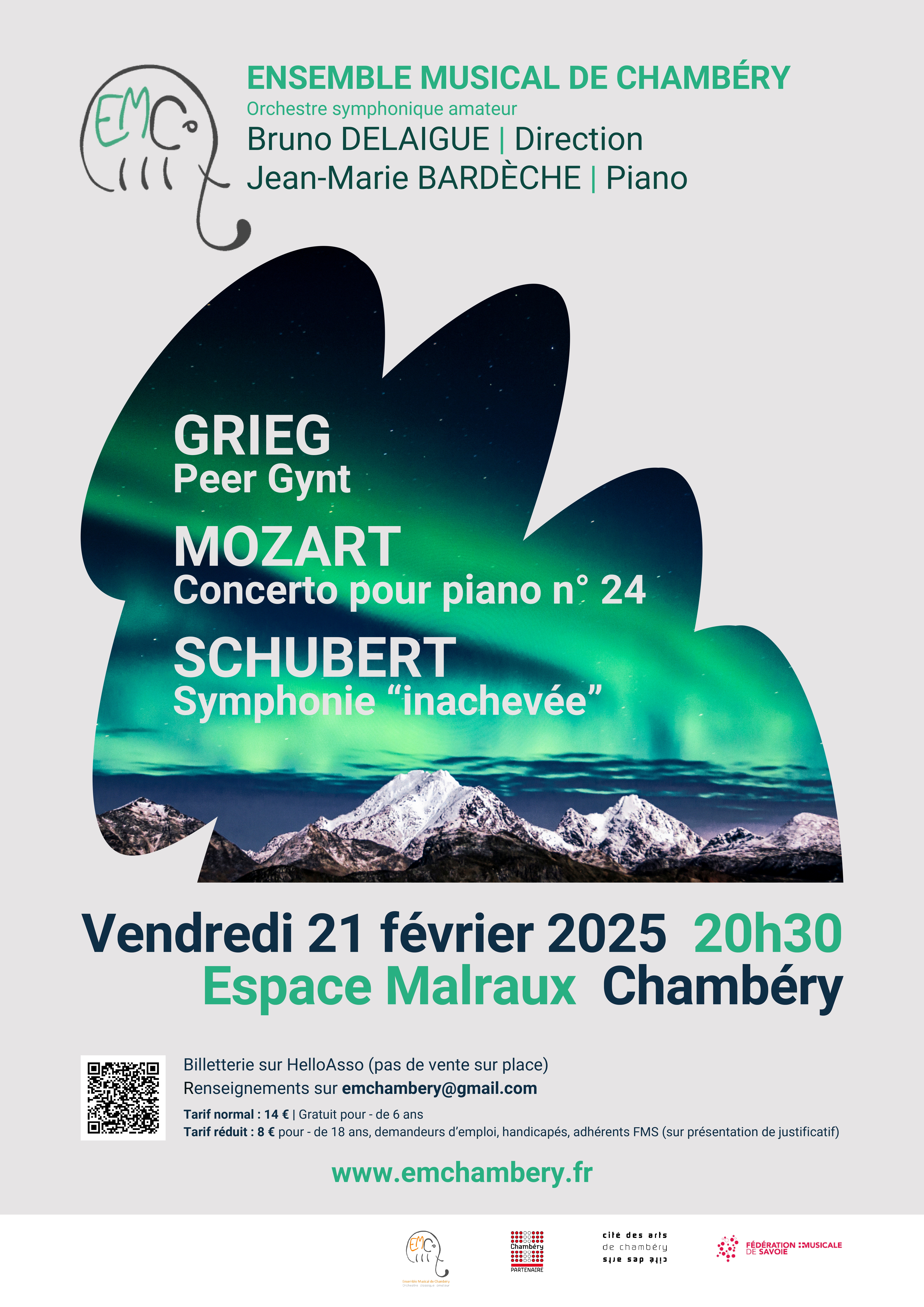 Concert : Schumann, Grieg et Mozart Le 21 fév 2025