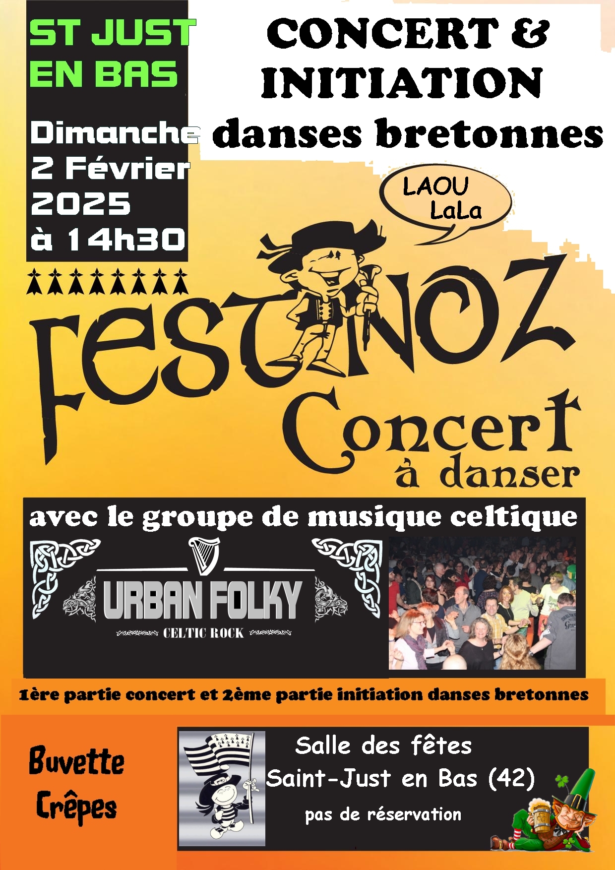 Fest noz à St Just en Bas (42) Le 2 fév 2025