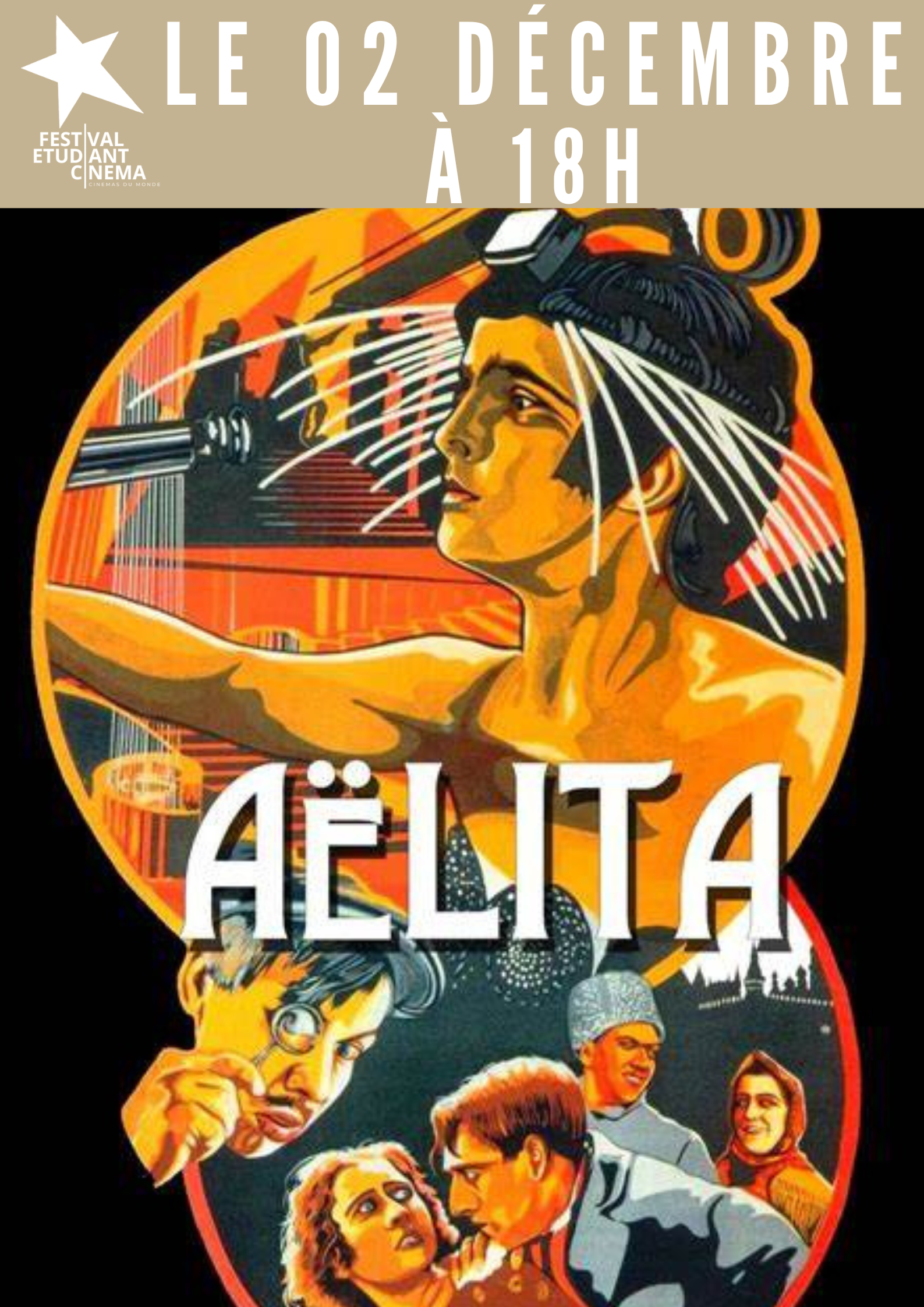 02 décembre à 18h : Ciné-concert sur AELITA,... Le 2 déc 2024