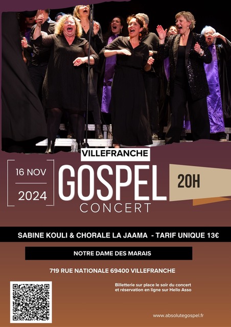 Sabine Kouli et la chorale la Jaama gospel Le 16 nov 2024